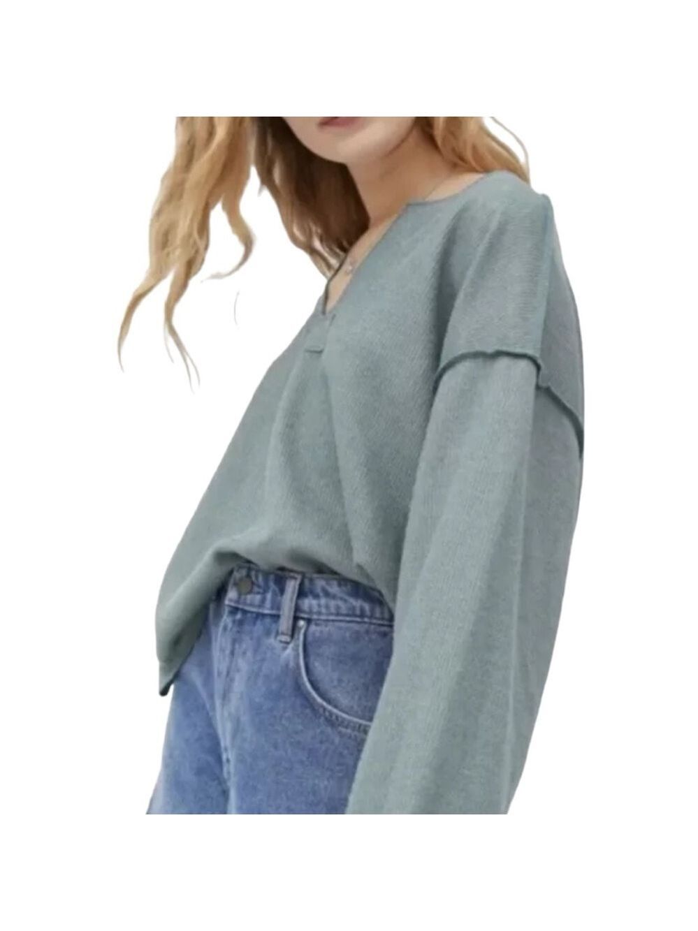 Urban Outfitters green Jax Inside Out oversized sweater XS